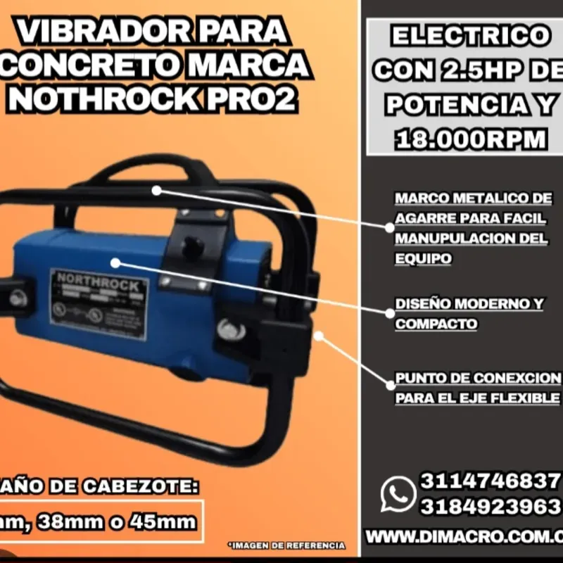 VIBRADOR DE ALTA FRECUENCIA  PROFECIONAL NORTHROCK PRO + . (cup)