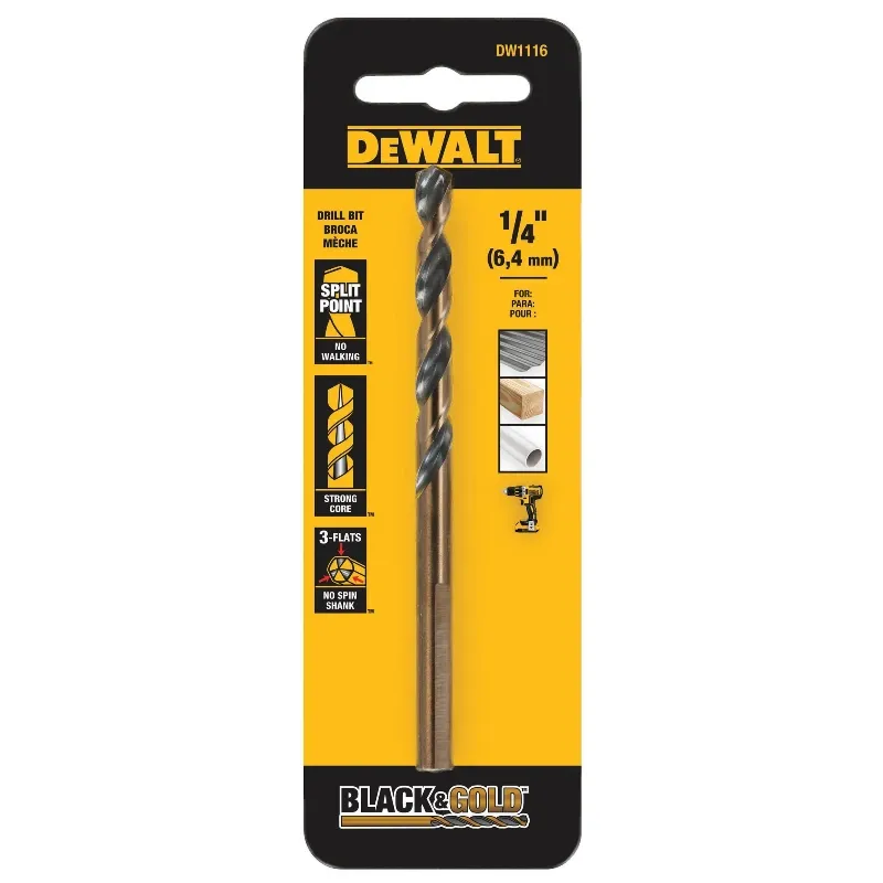 Barrena para metal DEWALT 1/4 6,4 mm
