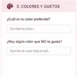 3- Colores y gustos