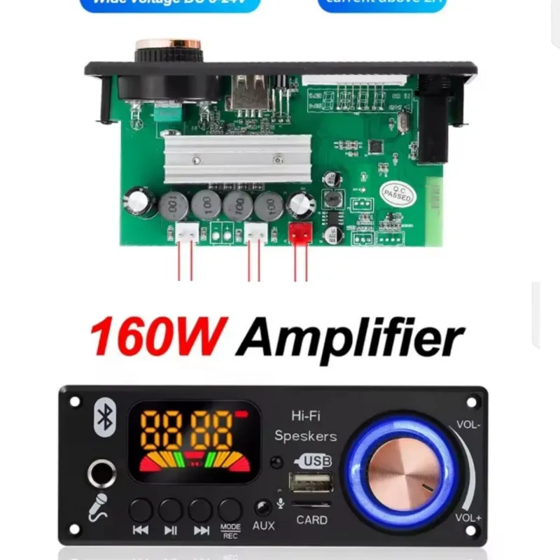 Amplificador de 160W con Decodificador MP3 y Bluetooth 5.1