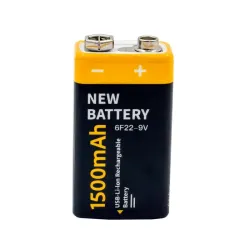 🔋Batería 9V Recargable Litio 1500 mAh