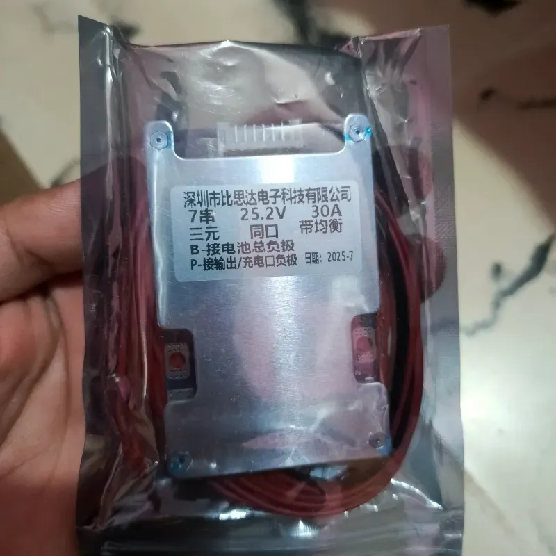 ⚡ BMS 24V 30A 7S con Control de Temperatura y Balanceo Automático para Baterías de Litio 18650