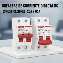 Breaker de Corriente Directa (DC) EARU – Protección para Sistemas Solares