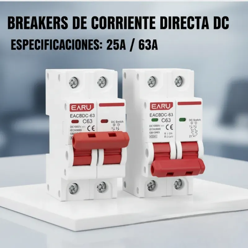 Breaker de Corriente Directa (DC) EARU – Protección para Sistemas Solares