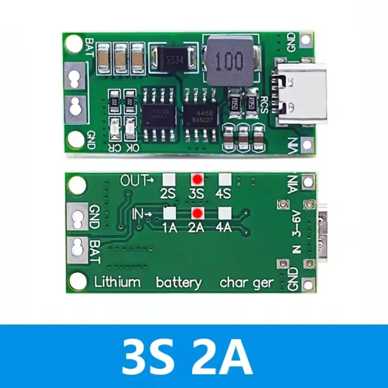 🔋Cargador USB Tipo C para Baterías de Litio Multicelda (3S-2A)