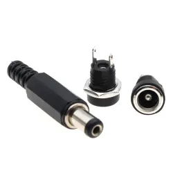 🔌 Conector de Alimentación DC Hembra/Macho 5,5x2,1 mm 