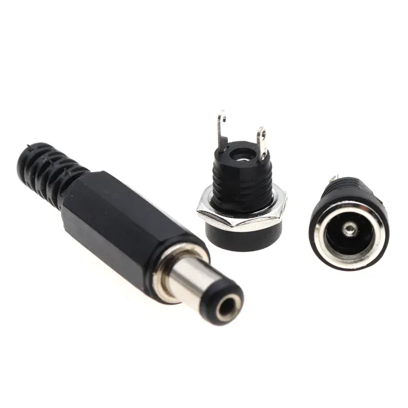 🔌 Conector de Alimentación DC Hembra/Macho 5,5x2,1 mm 