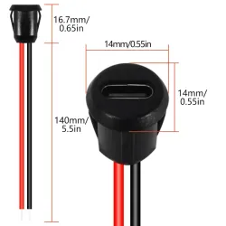 🔌Conector Tipo C Hembra Impermeable