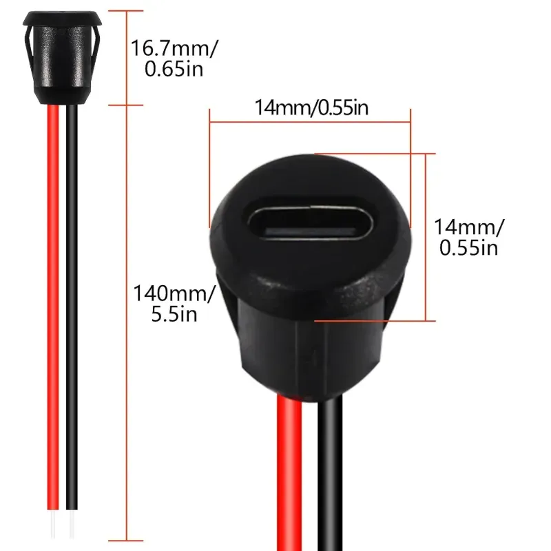 🔌Conector Tipo C Hembra Impermeable