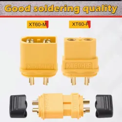🗜️​Conectores XT60H (Par Macho y Hembra) con Cubierta Protectora