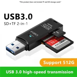 💾 Lector de Tarjetas USB 3.0/2.0 Multifuncional 2 en 1 (TF + SD)