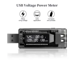 🔌 Medidor de Voltaje y Corriente USB – Probador de Batería y Banco de Energía
