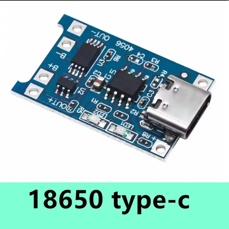 🔋 Módulo de Carga TP4056 – 5V 1A, Tipo C para Baterías de Litio 18650 