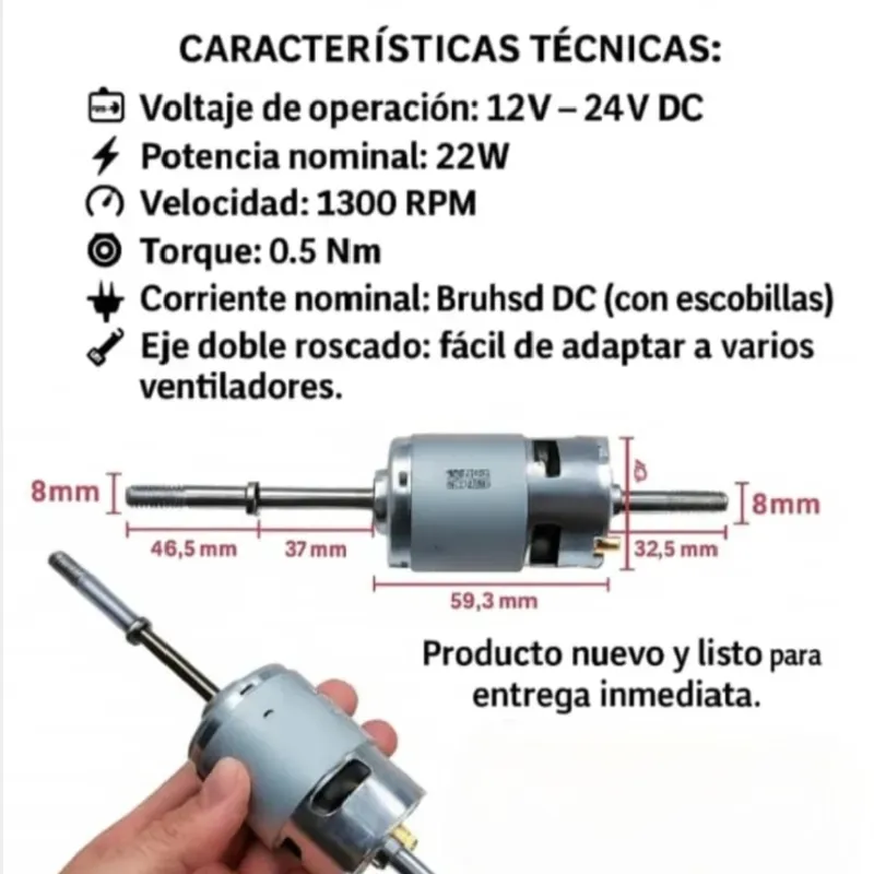 ⚙️ Motor DC Modelo 775 12V-24V