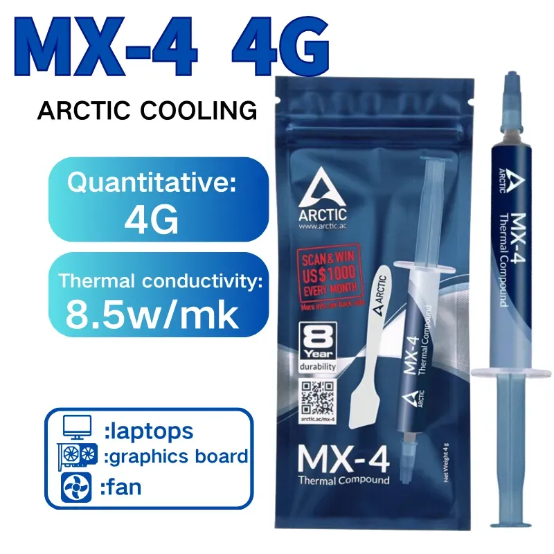🔧 Pasta Térmica ARCTIC MX-4 – Rendimiento Premium para CPU y GPU