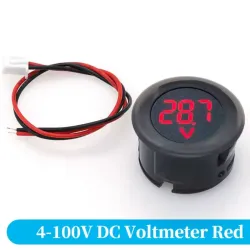 🔋Voltímetro Digital Circular LED DC 4–100V