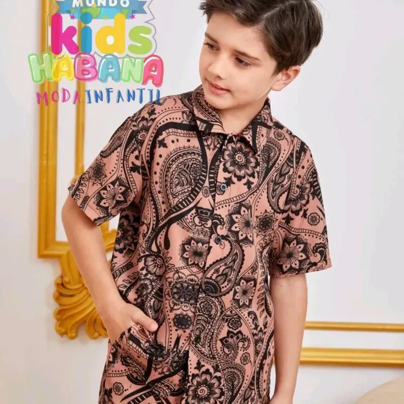 Conjunto de camisa estampada