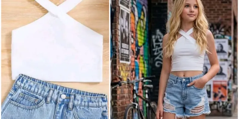 Conjunto de short + top blanco