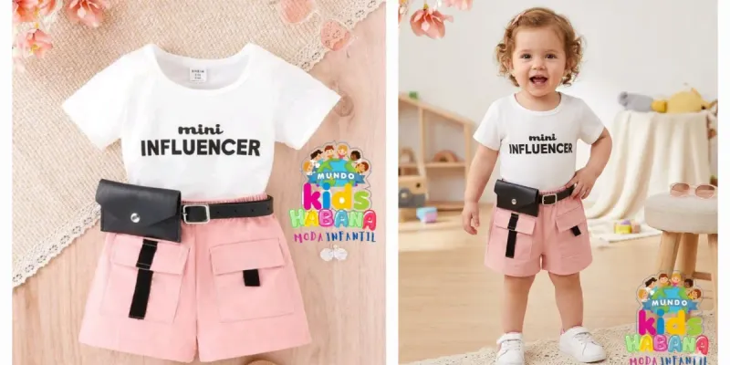 Conjunto  de short + top mini Influencer 