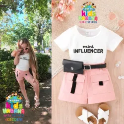 Conjunto  de short + top mini Influencer 