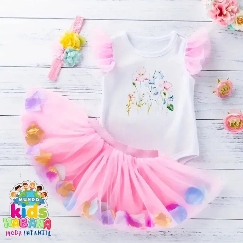 Conjunto  de Tutu de Petalos