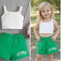 Conjunto  deportivo de short California + top blanco