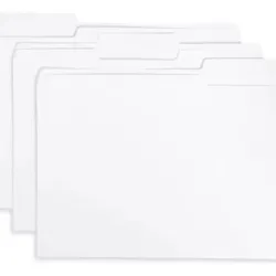 File de cartulina blanca