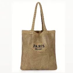 Bolsa tejida de playa