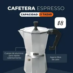 Cafetera 3 tazas