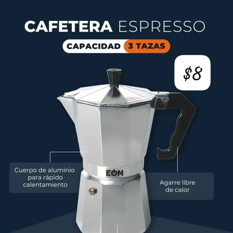 Cafetera 3 tazas