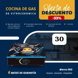 Cocina de gas de vitroceramica