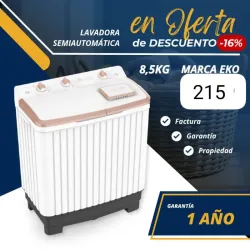 Lavadora semiautomática 8.5 kg
