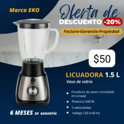 Licuadora vaso de vidrio