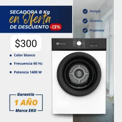 Secadora a vapor 8kg