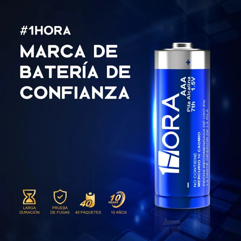 Pilas Alcalinas AAA 1.5V Paquete de 4 Unidades