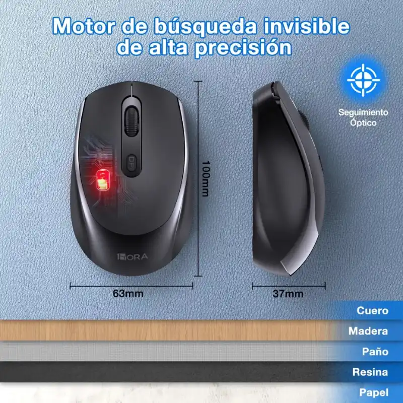 Ratón Inalámbrico 1Hora Silencioso Portátil Con Receptor USB