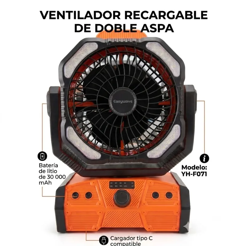 Ventilador Recargable Easywave