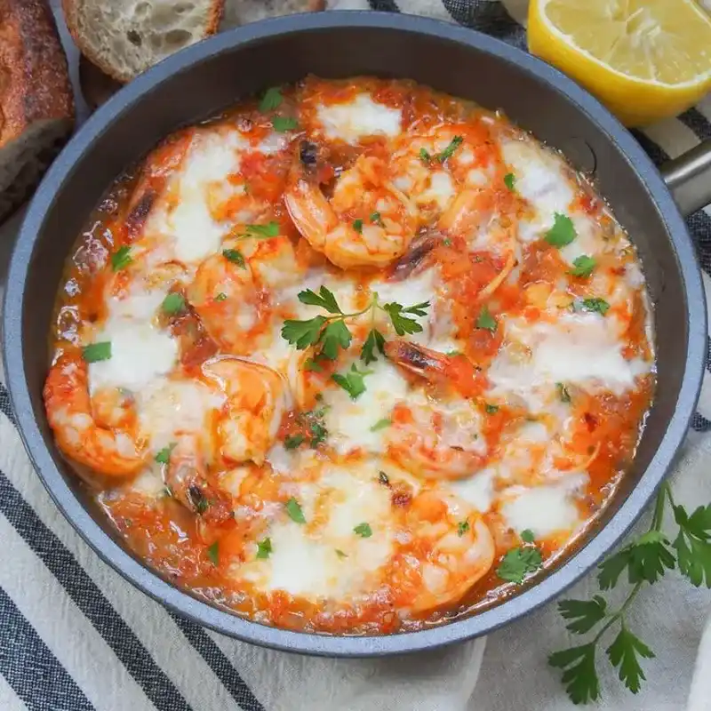 Saganaki de langosta o camarón