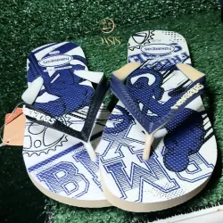 Chancletas Havaianas de hombre (blanca y azul oscuro)
