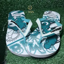 Chancletas Havaianas de hombre (blanca y verde)