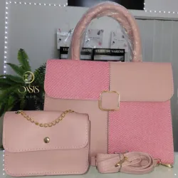 Juego de carteras rosado