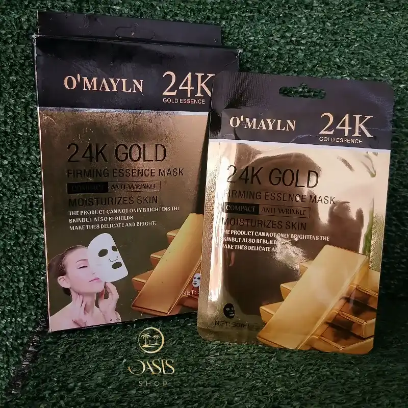 Mascarilla facial dorada 24K anti arrugas