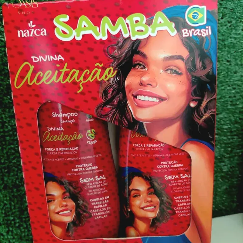 Set champú y acondicionador Samba - Divina Aceitação