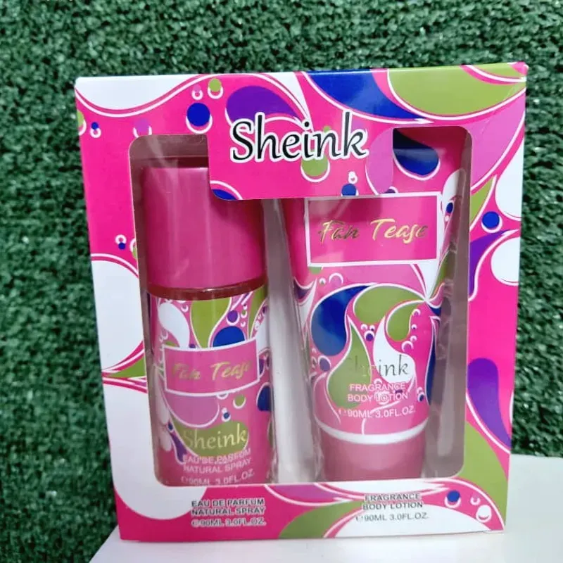 Set colonia + crema Sheink Fan Tease
