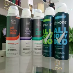 Sprays corporales Dove y Rexona