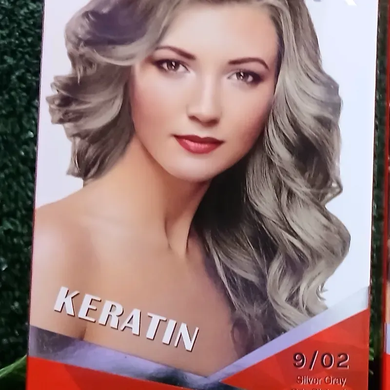 Tinte GWQQ keratin gris plateado 9/02