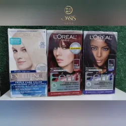 Tintes L'Oréal Rubio natural extra claro 02, rojo velvet R48, violeta V28