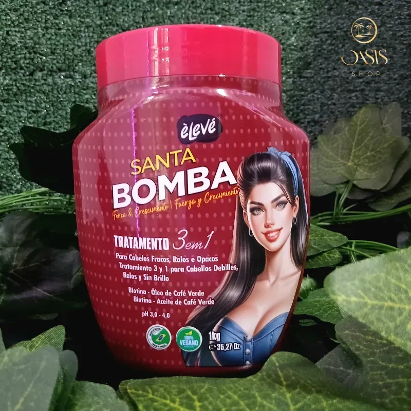 Tratamiento èlevé  3 en 1 para cabello lacio SANTA BOMBA