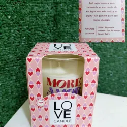 Vela con dedicatoria More Amor