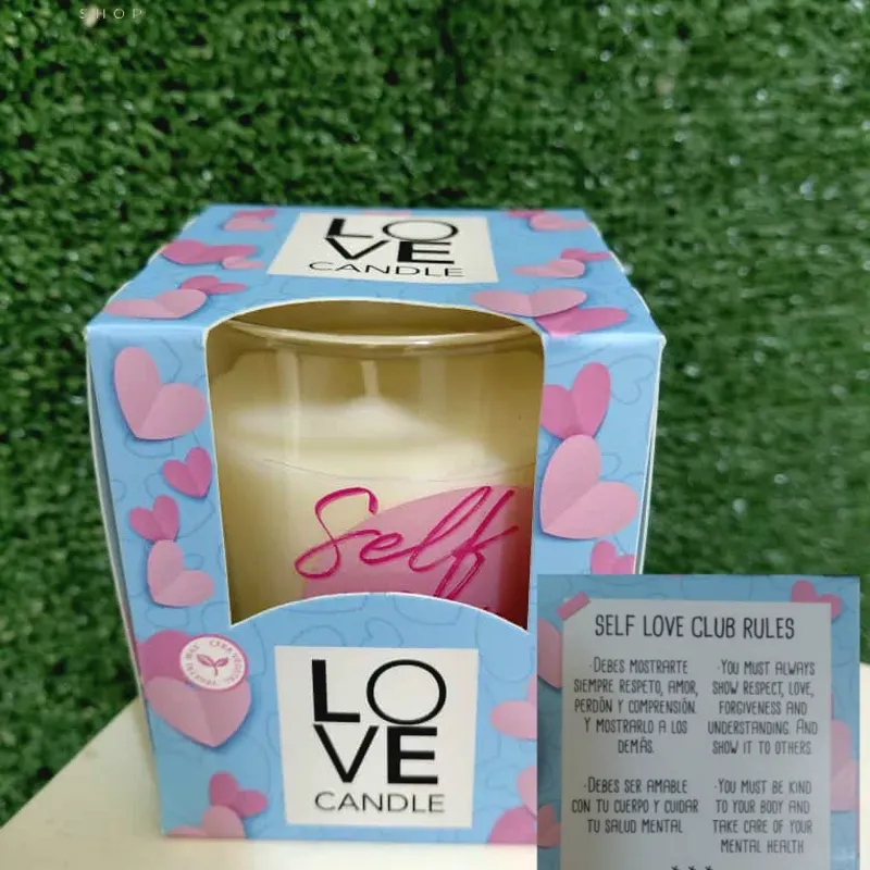 Vela con dedicatoria Self Love